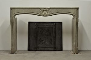 Grey Louis XV Fireplace