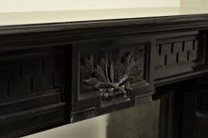Black Marble Fireplace Mantel, Louis XVI Style