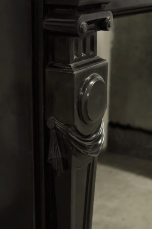 Black Marble Fireplace Mantel, Louis XVI Style