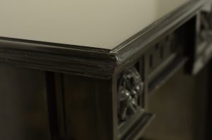 Black Marble Fireplace Mantel, Louis XVI Style