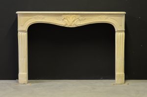 Limestone Louis XV Fireplace
