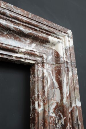 Red Marble Bolection Fireplace