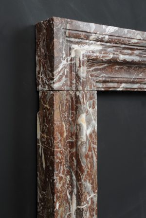 Red Marble Bolection Fireplace