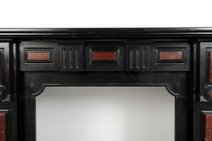 Antique Black and Red Marble Fireplace