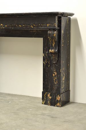 Portoro Marble Fireplace Mantel
