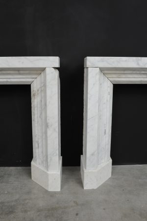 White Marble Bolections Fireplace
