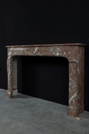 Antique Red Marble Fireplace