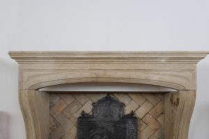 Limestone Louis XIV Fireplace Mantel