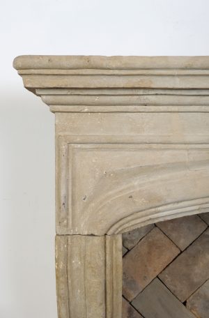 Limestone Louis XIV Fireplace Mantel
