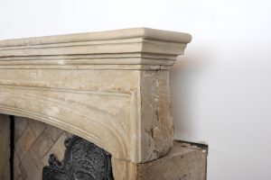 Limestone Louis XIV Fireplace Mantel
