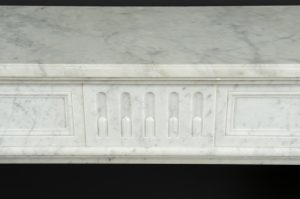 Carrara White Marble Fireplace, Louis XVI Style