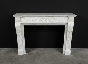 White Marble Fireplace Mantel