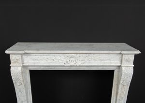 White Marble Fireplace Mantel
