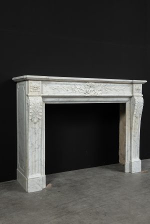 White Marble Fireplace Mantel