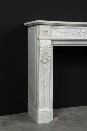 White Marble Fireplace Mantel