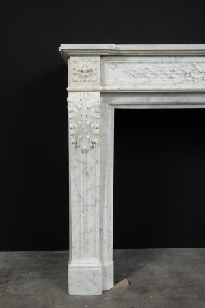 White Marble Fireplace Mantel