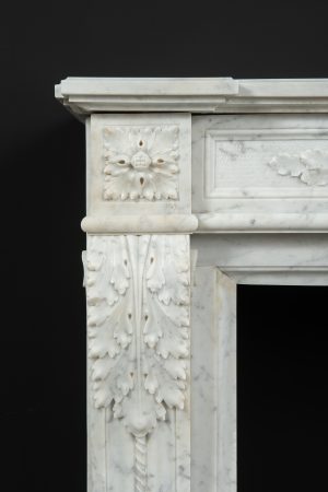 White Marble Fireplace Mantel