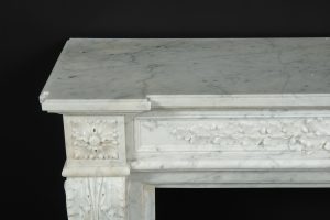 White Marble Fireplace Mantel