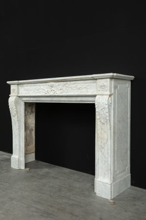 White Marble Fireplace Mantel