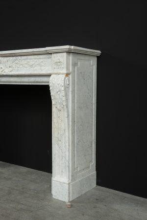 White Marble Fireplace Mantel