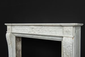 White Marble Fireplace Mantel