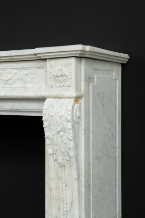 White Marble Fireplace Mantel