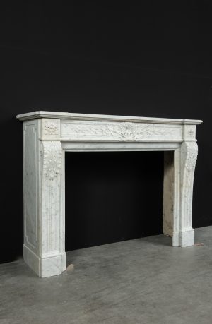 White Marble Fireplace Mantel