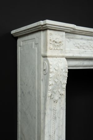 White Marble Fireplace Mantel