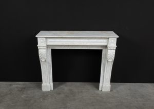 Small Marble Fireplace Mantel, Louis XVI Style