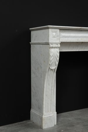 Small Marble Fireplace Mantel, Louis XVI Style