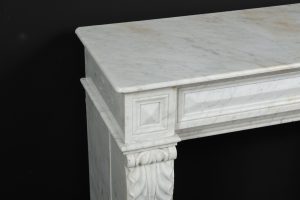 Small Marble Fireplace Mantel, Louis XVI Style