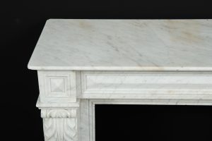 Small Marble Fireplace Mantel, Louis XVI Style