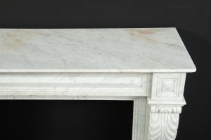 Small Marble Fireplace Mantel, Louis XVI Style