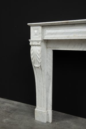 Small Marble Fireplace Mantel, Louis XVI Style