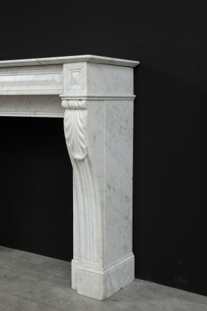 Small Marble Fireplace Mantel, Louis XVI Style