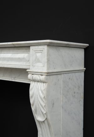 Small Marble Fireplace Mantel, Louis XVI Style