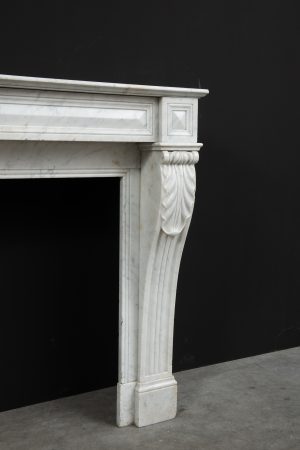 Small Marble Fireplace Mantel, Louis XVI Style