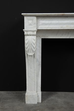 Small Marble Fireplace Mantel, Louis XVI Style
