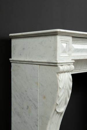 Small Marble Fireplace Mantel, Louis XVI Style