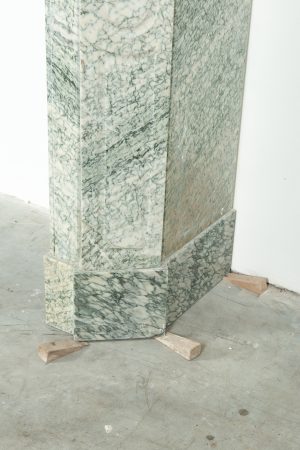 Antique Green Marble Fireplace, Louis XV Style