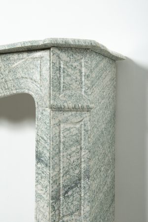 Antique Green Marble Fireplace, Louis XV Style