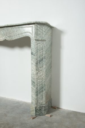 Antique Green Marble Fireplace, Louis XV Style