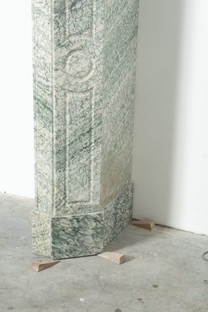 Antique Green Marble Fireplace, Louis XV Style