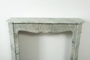 Antique Green Marble Fireplace, Louis XV Style