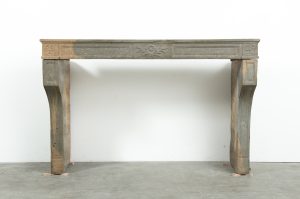 French Louis XVI Fireplace Mantel in Limestone