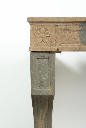 French Louis XVI Fireplace Mantel in Limestone