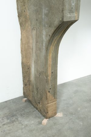 French Louis XVI Fireplace Mantel in Limestone