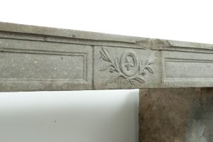 French Louis XVI Fireplace Mantel in Limestone