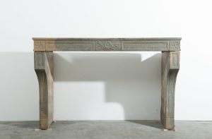 French Louis XVI Fireplace Mantel in Limestone