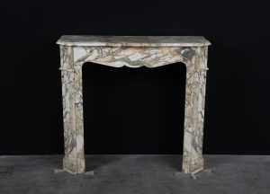 Small Antique Fireplace in Breche Marble.